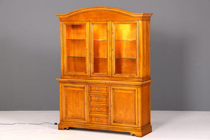 Gorgeous Original Selva Display Cabinet Cherry Wood Buffet Library Antique Style Cabinet Crockery Cabinet Italian Furniture