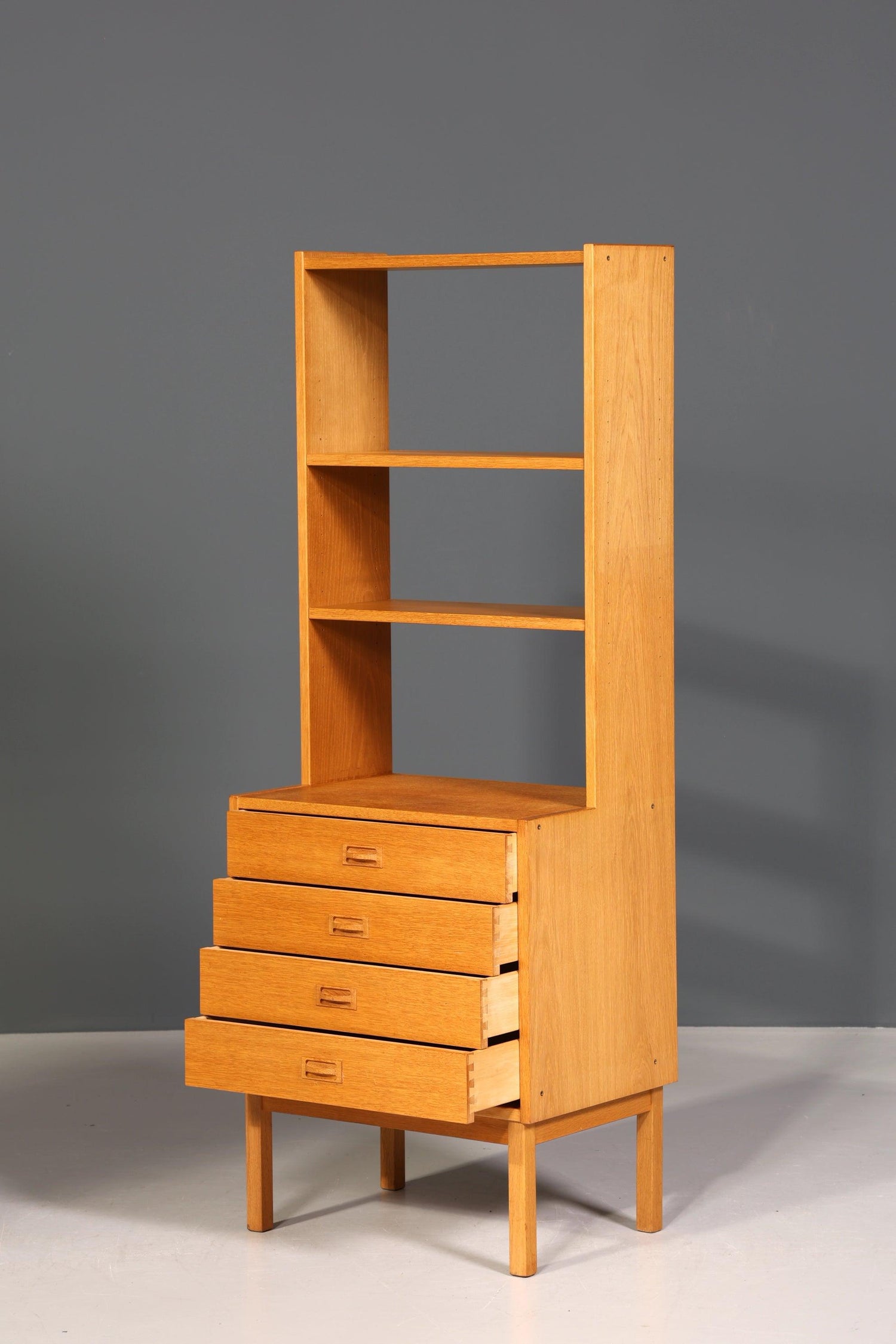 Wunderschönes Mid Century Regal Danish Design echt Holz Kommode skandinavisches Bücherregal