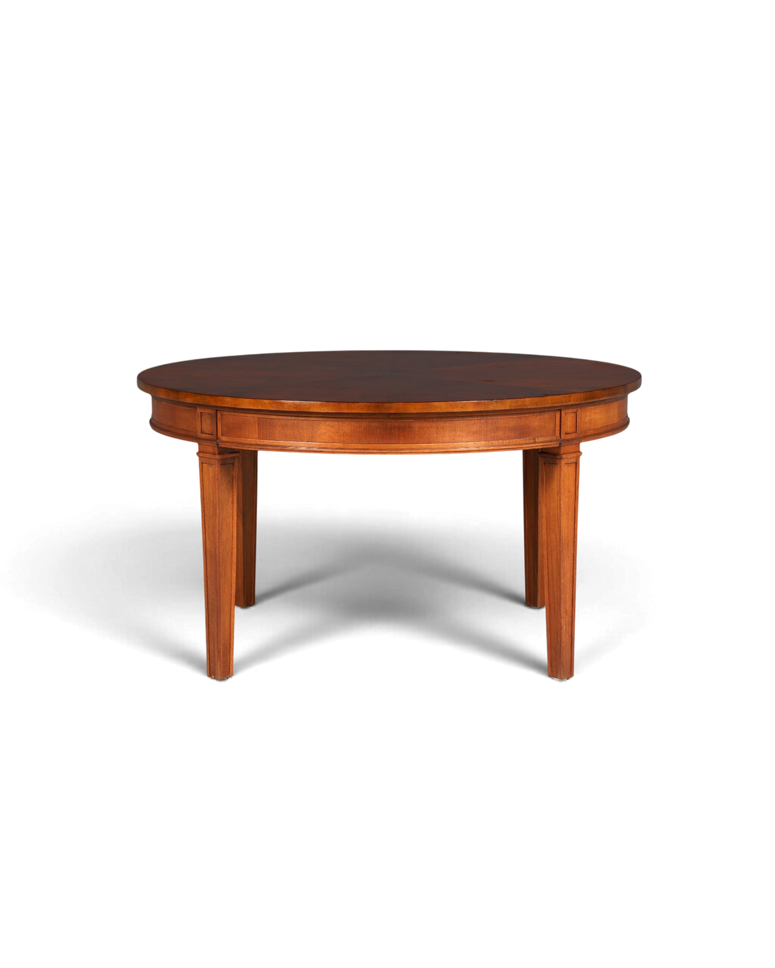 Hauptstadt Möblerei runder englischer Couchtisch aus dunklem Echtholz im klassischen Vintage-Design
