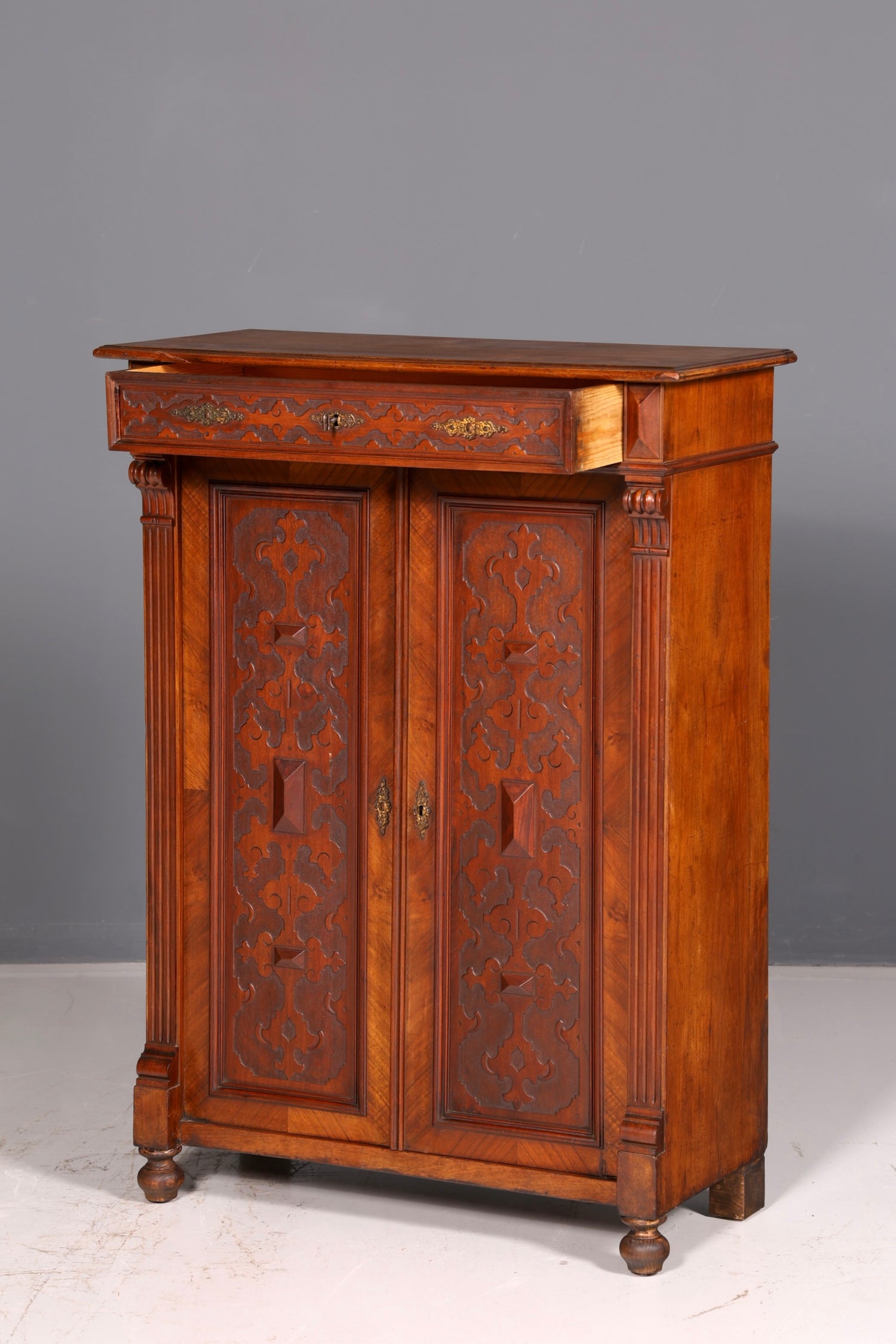Wunderschönes Gründerzeit Vertiko Jugendstil Schrank Antik Highboard Buffet Kommode Vintage