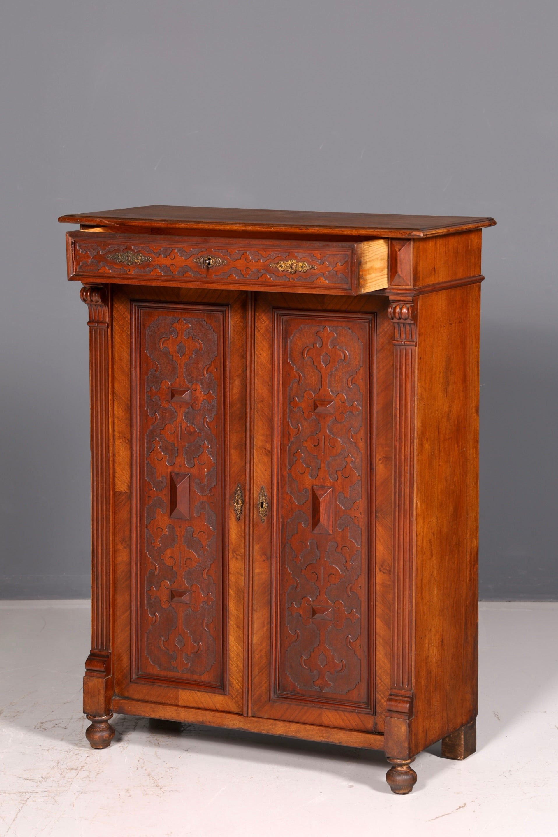 Wunderschönes Gründerzeit Vertiko Jugendstil Schrank Antik Highboard Buffet Kommode Vintage