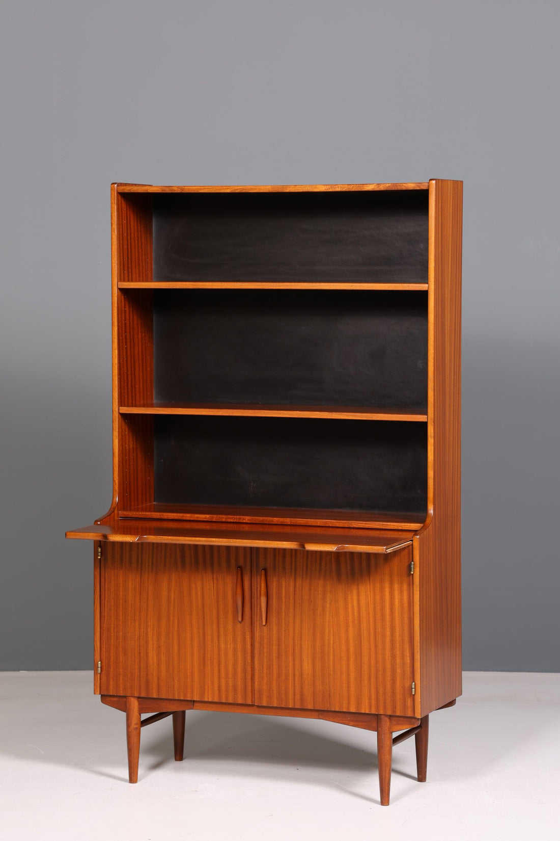 Wunderschönes Mid Century Regal Highboard Teak Holz Hugo Troeds Bücherregal 50s 60s Sekretär Schrank