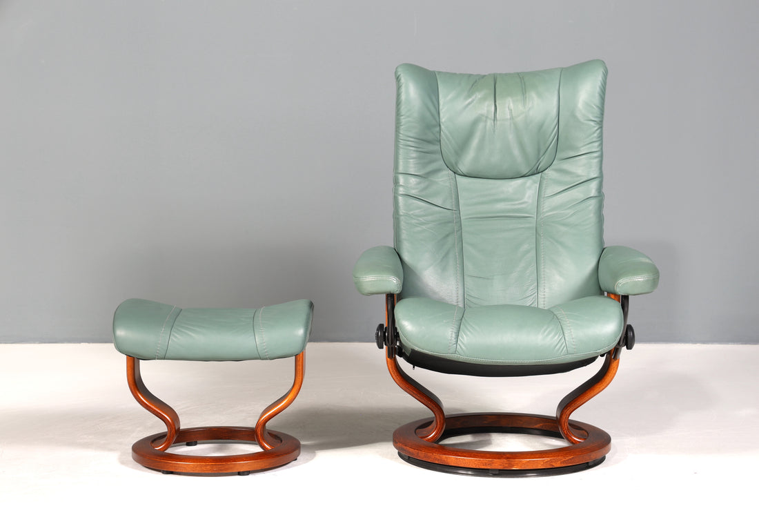 Original Stressless Ekornes Relax Sessel mit Hocker echt Relaxsessel Leder Komfort Design Holz