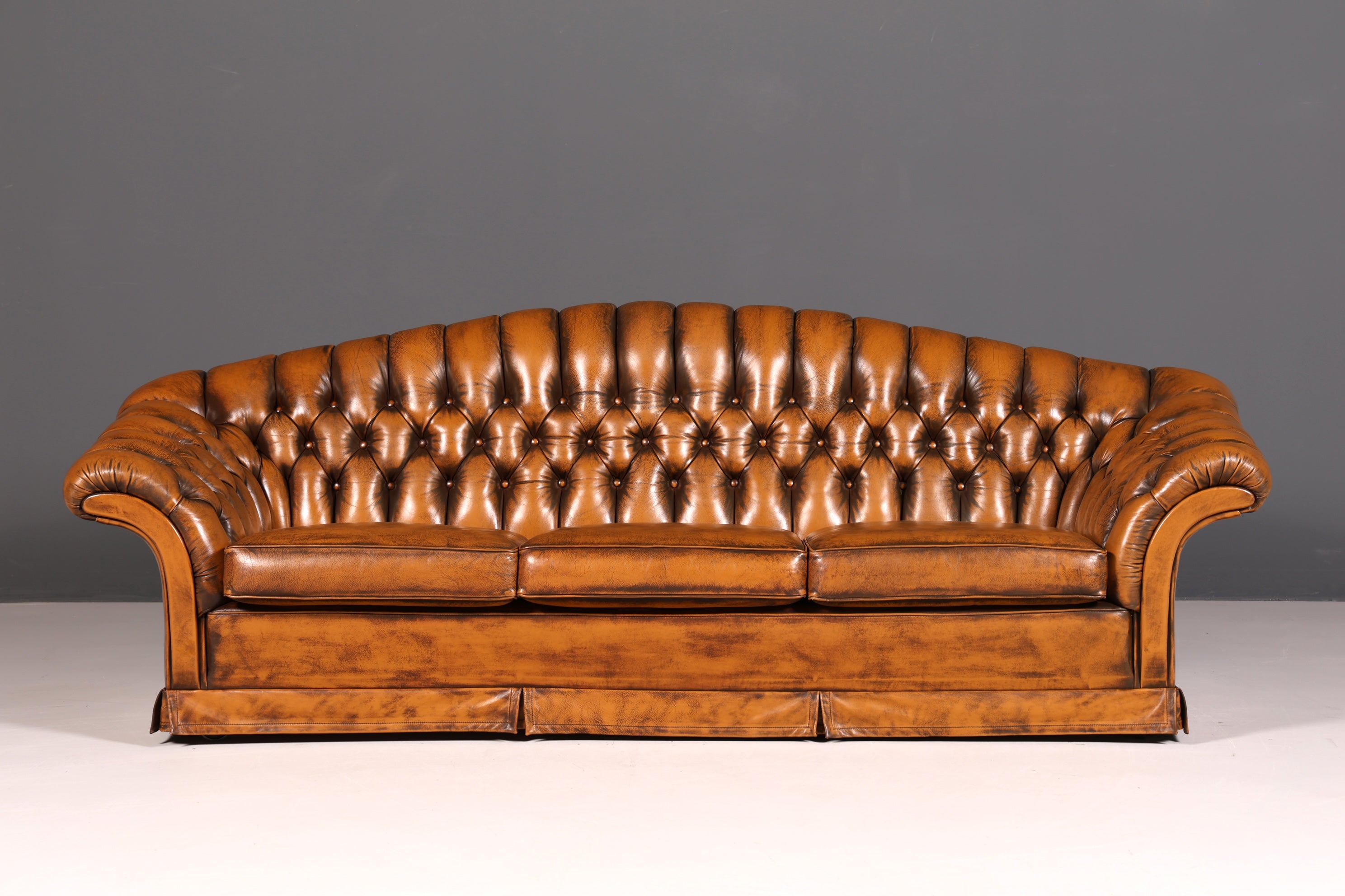 G151 Finish cm Wunderschönes Original Chesterfield Sofa 3- Sitzer echt Leder Oxblood Couch Englisch (Kopie)
