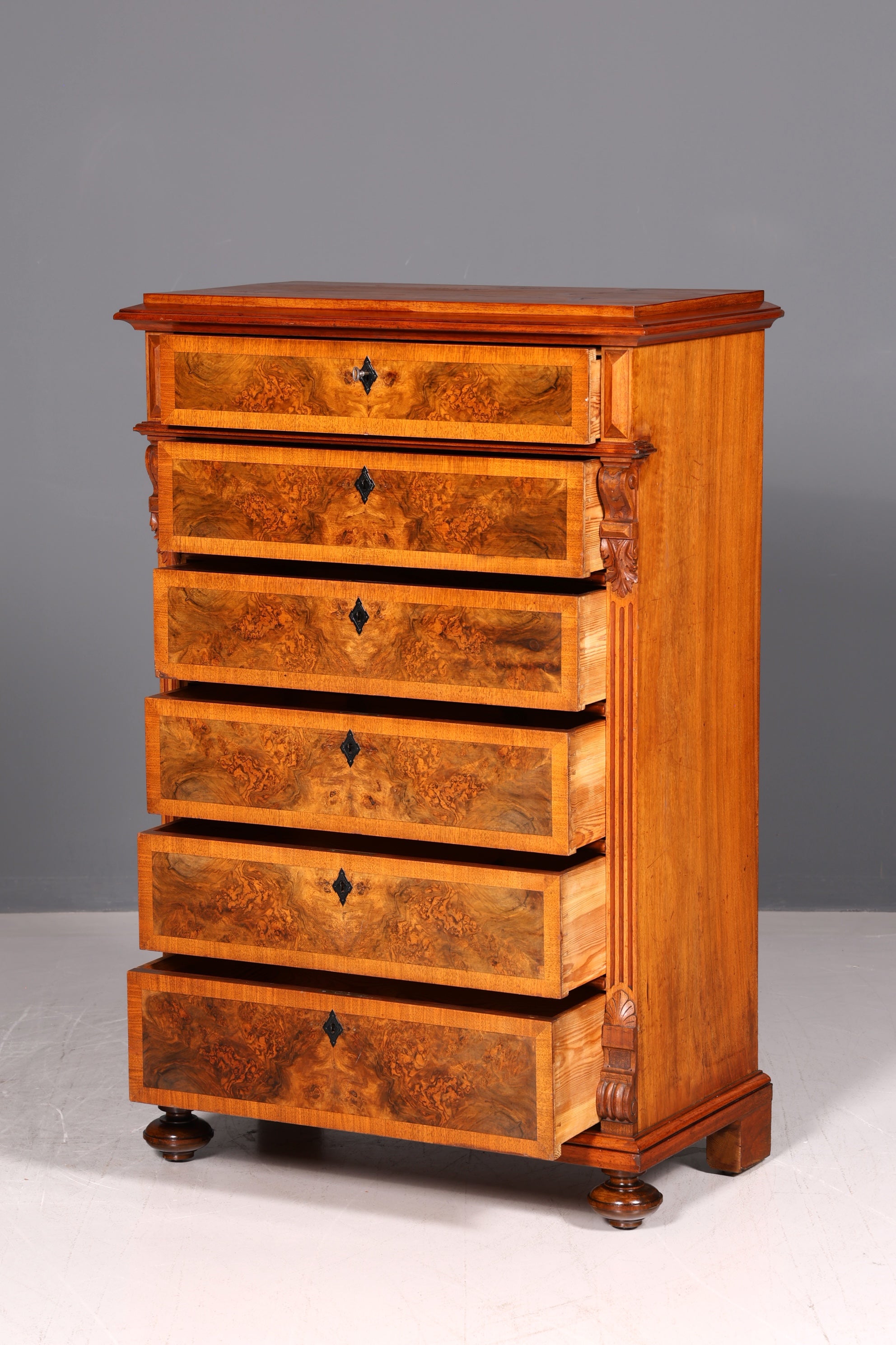 Traumhafte Gründerzeit Kommode Antik Vertiko Schubladenkommode Highboard Chiffoniere Wäschekommode