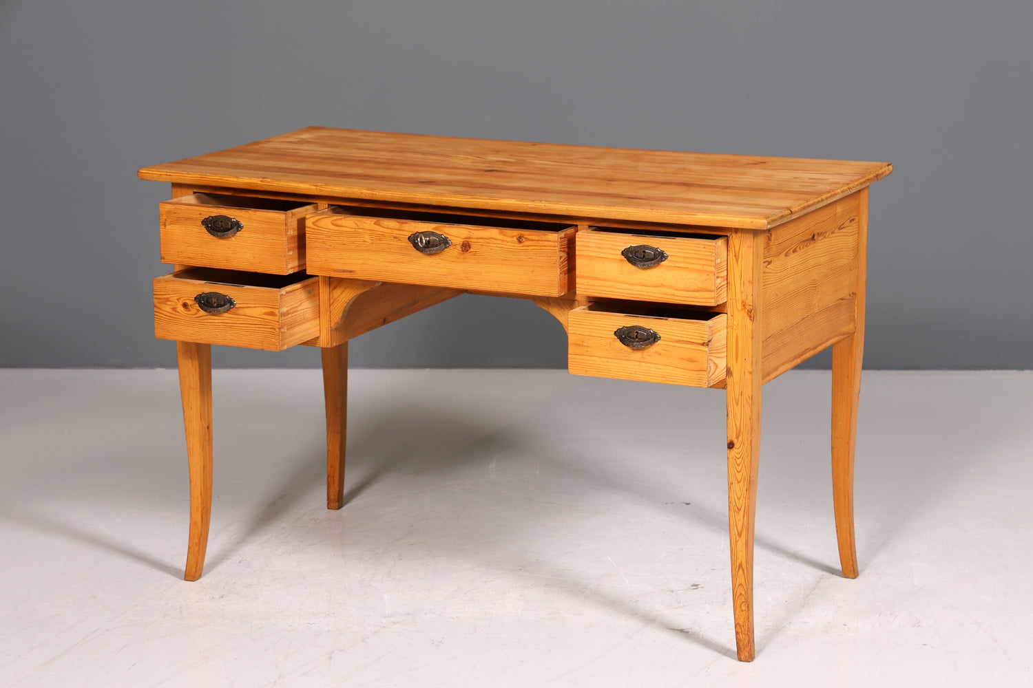 Filigree Art Nouveau Desk Gründerzeit Spruce Office Table Real Wood Desk Office Table Country House