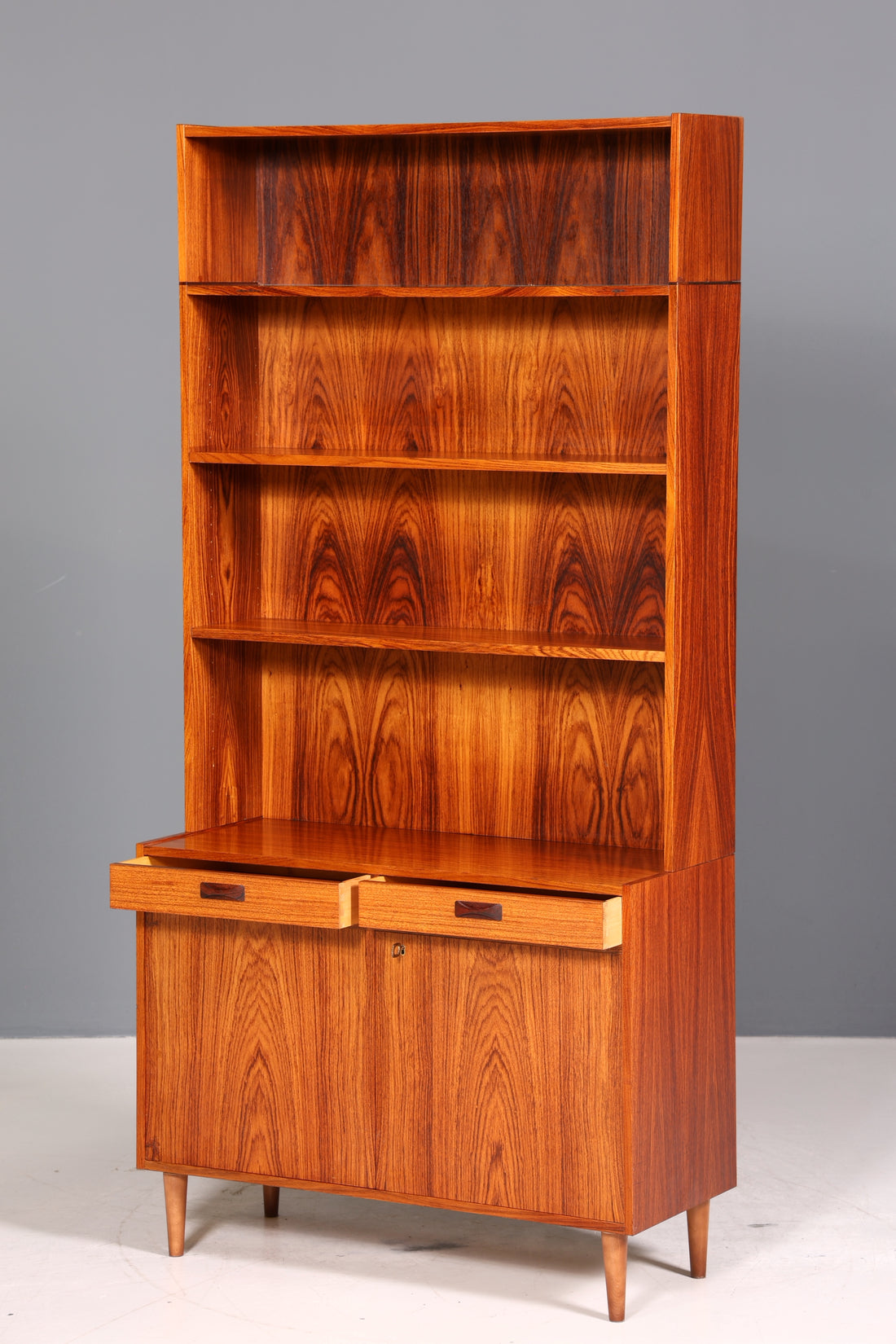 Traumhaftes Mid Century Regal echt Holz Schrank Danish Design Retro Kommode Vintage Bücherregal 60er Jahre 3 von 3