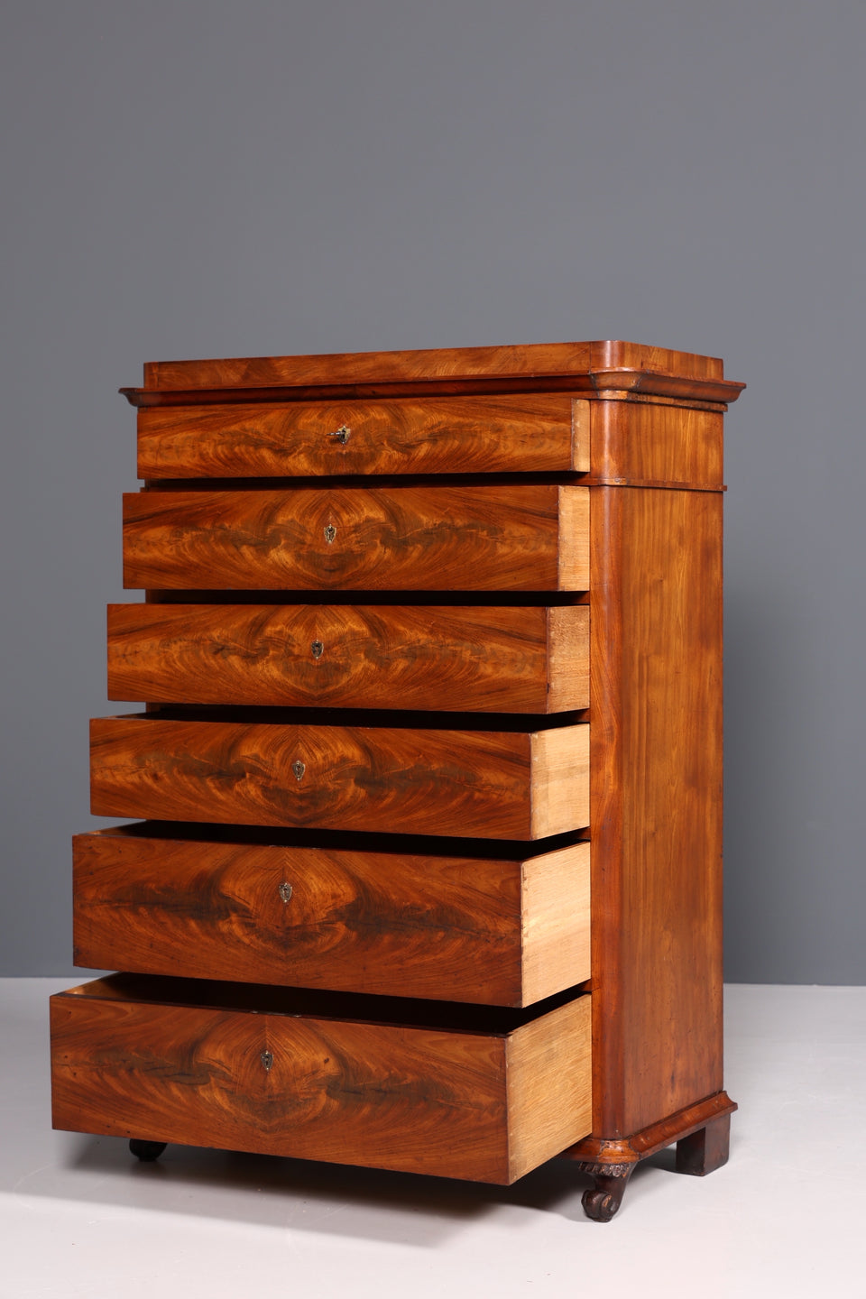 Edle Louis Philippe Chiffoniere um 1880 Gründerzeit Antik Schrank Semainier