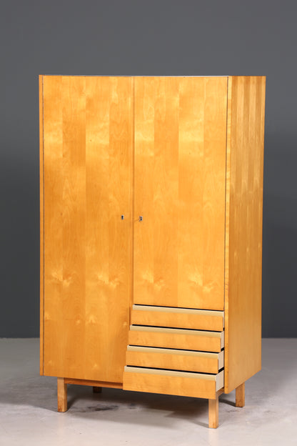 E833 Finish Traumhafter Mid Century Kleiderschrank Vintage Schrank Retro Wäscheschrank