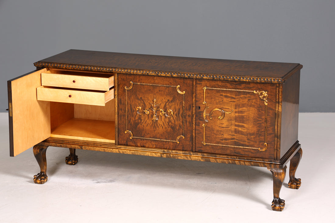 Traumhaftes Chippendale Sideboard Barock Stil Schrank Antik 50s 60s TV Kommode