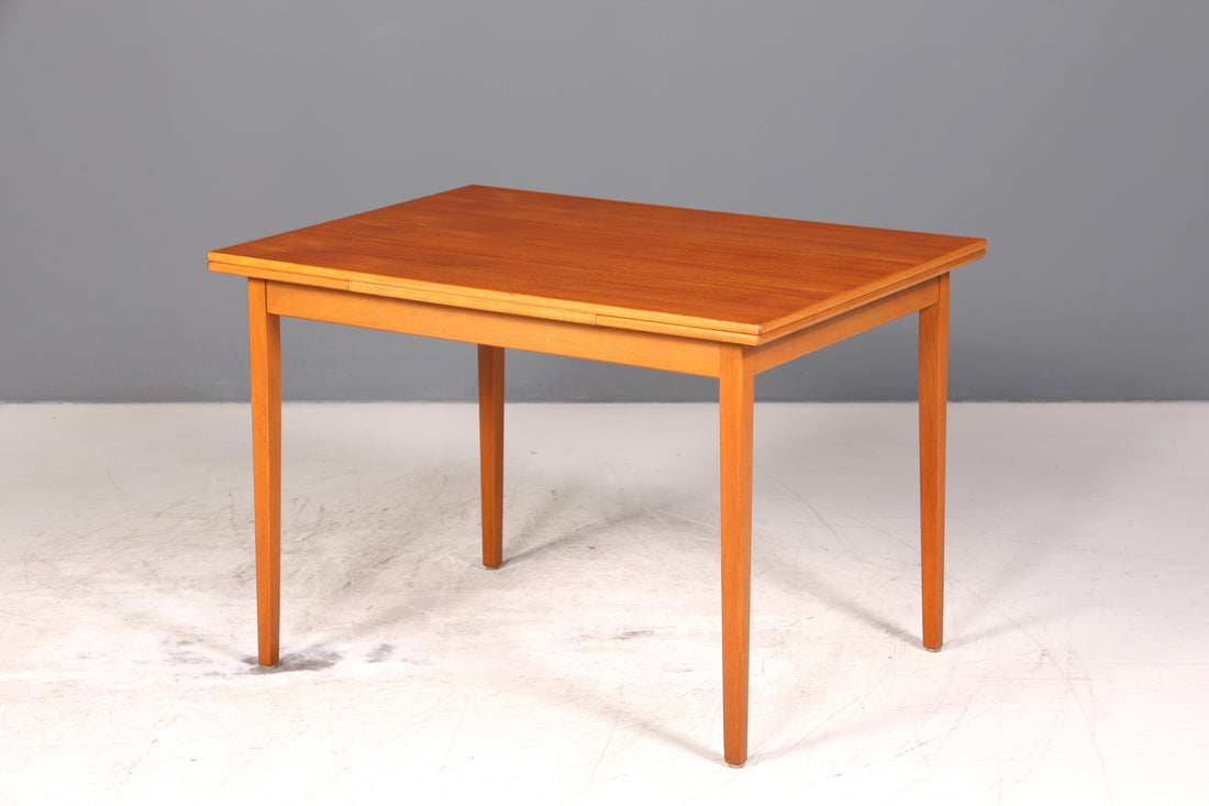 Traumhafter Mid Century Esstisch ausziehbarer Danish Design Teak Holz Küchentisch Esszimmer Tisch