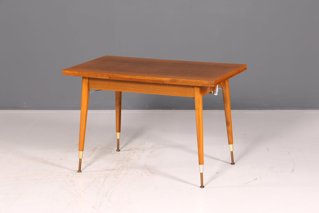 Wunderschöner Mid Century Küchentisch Vintage Tisch ausziehbar höhenverstellbar Esstisch 60s Holz