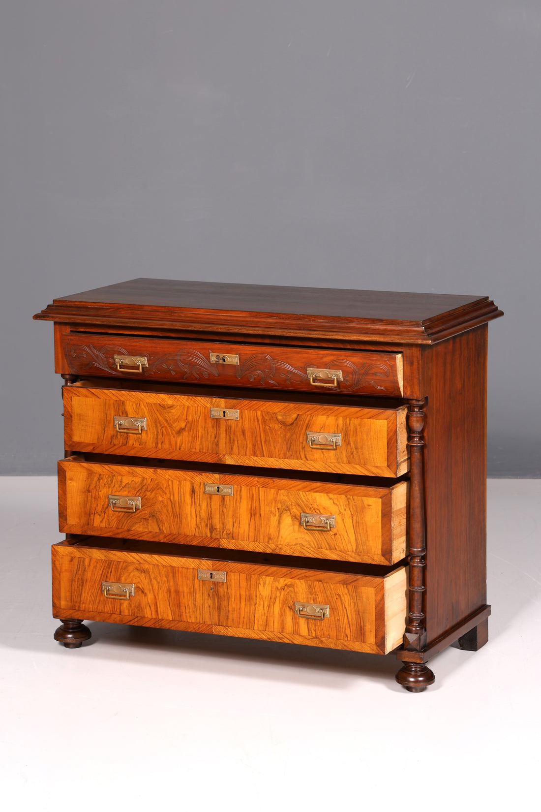 Wunderschöne Gründerzeit Kommode Louis Philippe Antik Sideboard Schubladenkommode Wäschekommode 1890
