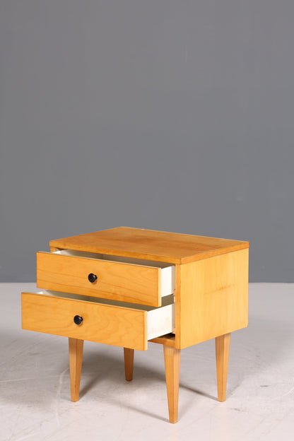 Schlichte Mid Century Kommode Vintage Nachttisch 60s Schubladenkommode Retro Ablagetisch 1 von 2