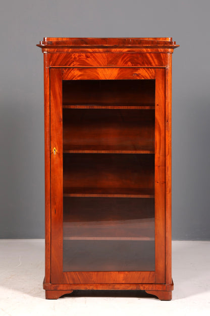 Traumhafte Louis Philippe Vitrine Antik Biedermeier Schrank Echt Holz um 1880 Glasvitrine Vintage