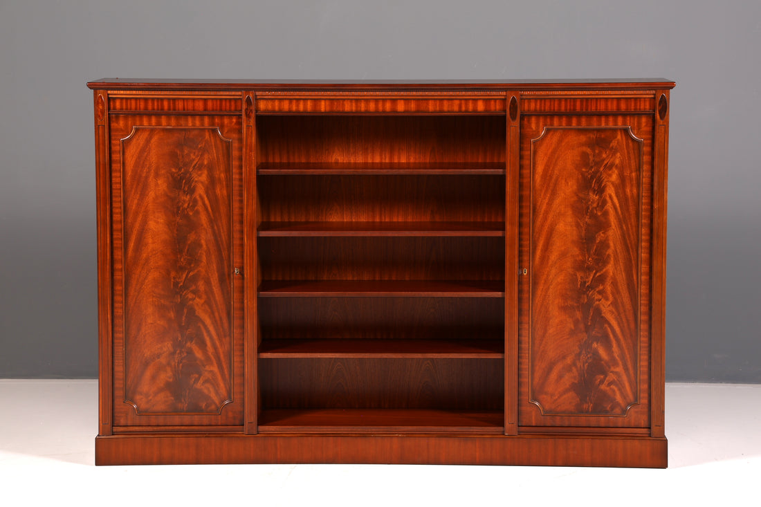 Wunderschönes Heldense Bücherregal Mahagoni Englisch Regal Bookshelf Buchablage Antik Vintage