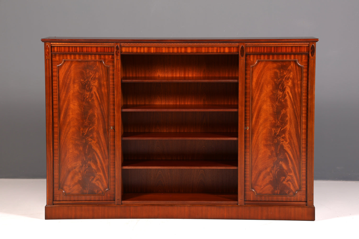 Beautiful Heldense Bookcase, Mahogany, English-Style Shelf, Bookshelf, Book Storage, Antique, Vintage