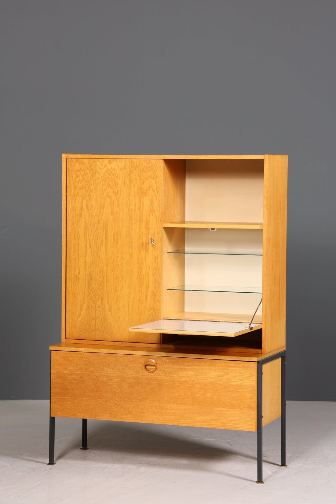 Original Hellerau Highboard Mid Century Joachim Nebelung 430 Bauhaus Vintage Schrank