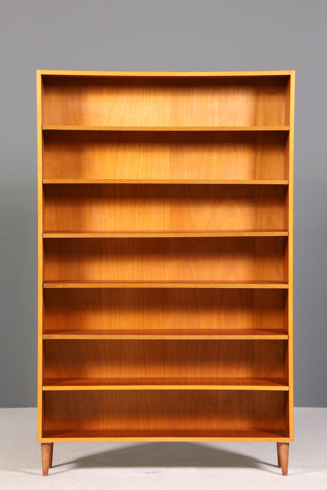 Schlichtes XXL Mid Century Regal Vintage Bücherregal Schrank Buchablage 60s Bookshelf 2 von 2