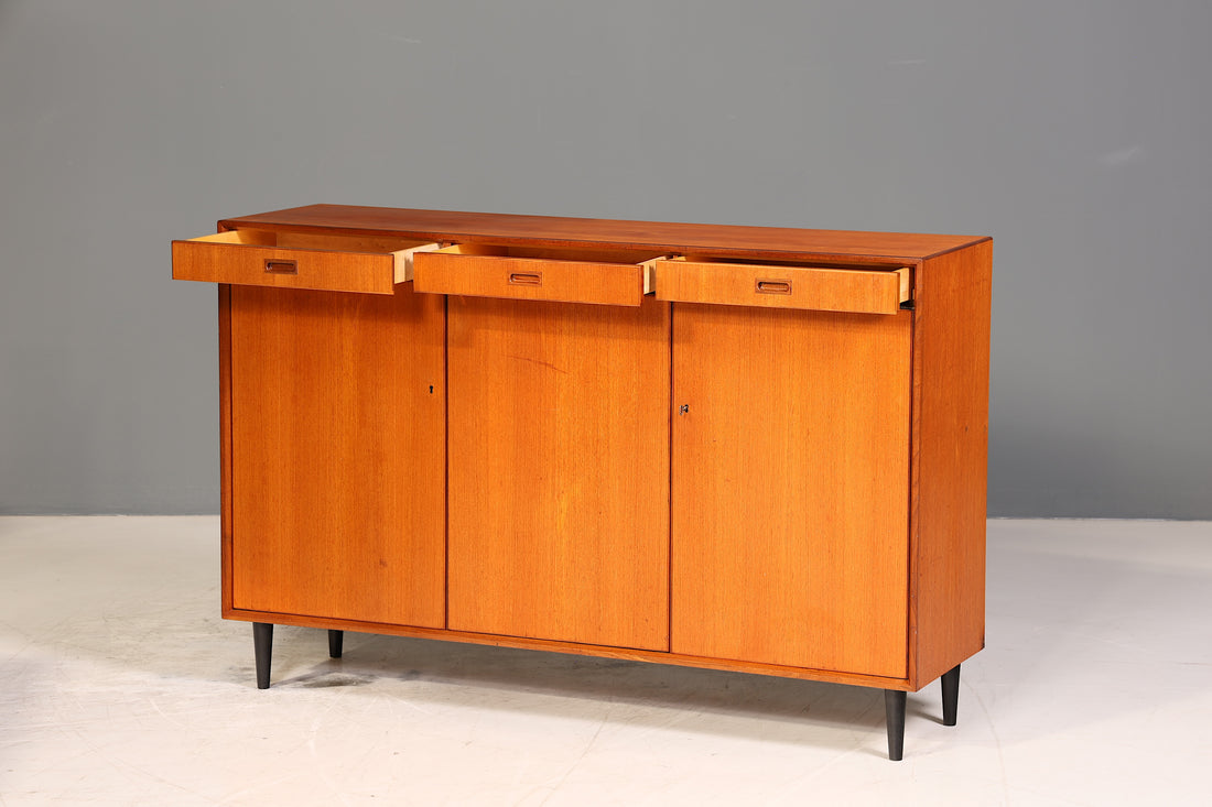 Wunderschönes Mid Century Highboard Sideboard Vintage Schrank 60er Jahre Büro Kommode Aktenschrank