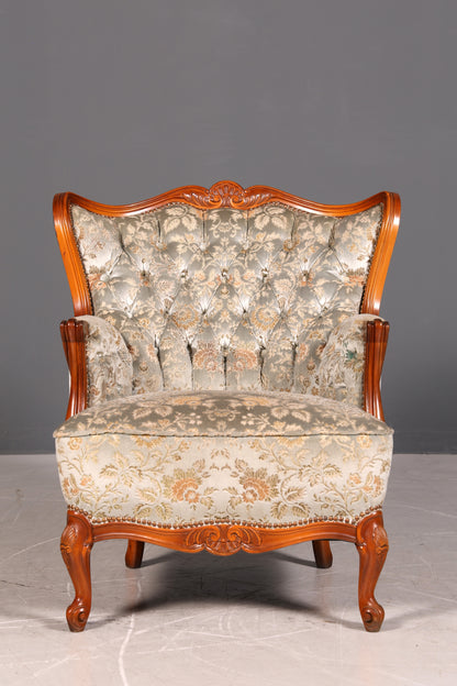 Wunderschöner Chippendale Sessel Antik Barock Stil Chesterfield Armlehnsessel 1 von 2