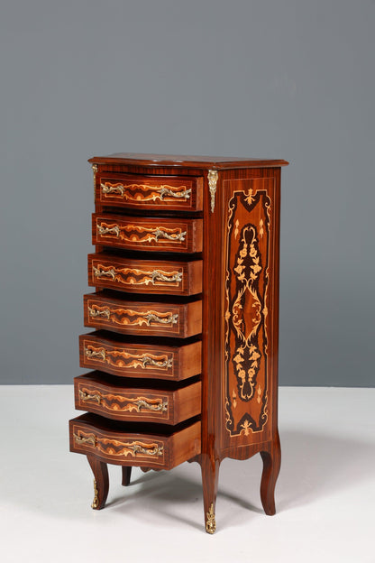 Wunderschönes Barock Design Vertiko Louis XV Highboard Kommode Schubladenkommode - Kommode