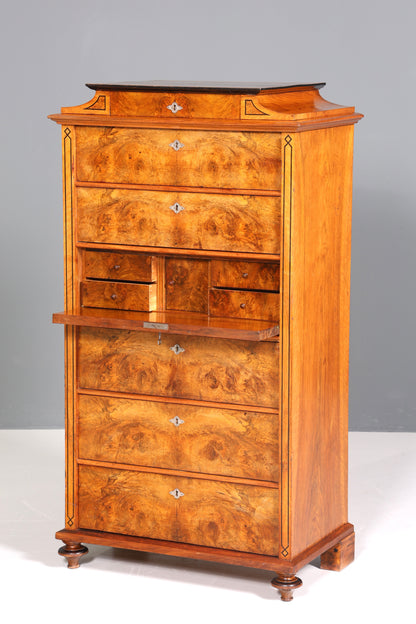 Traumhafter Louis Philippe Sekretär um 1880 Gründerzeit Chiffoniere Vertiko Schrank Semainier