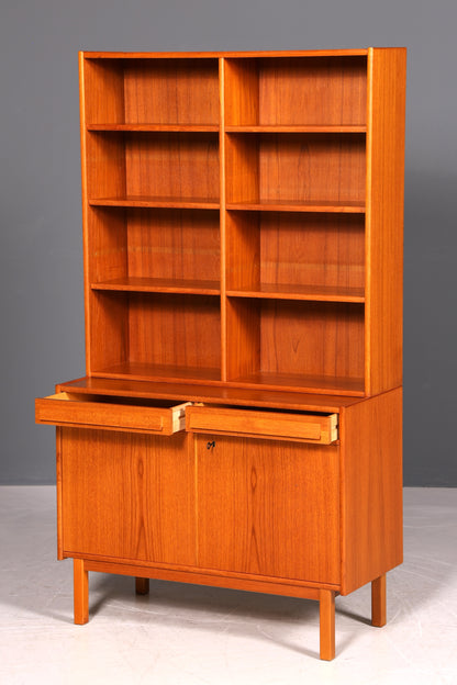 Traumhaftes Mid Century Regal Teak Holz Schrank Danish Design Retro Kommode Vintage Bücherregal 60er Jahre 2 von 2
