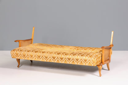 Wunderschönes Chippendale Sofa Barock Stil Wiener Geflecht Schlafsofa 3-Sitzer Couch Gästebett