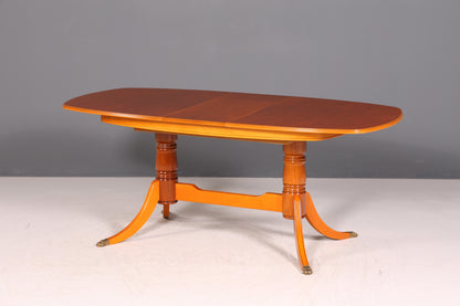 G035 Finish cm Wunderschöner Englischer Tisch ausziehbarer Esstisch Antik Stil 60s Küchentisch Eibe