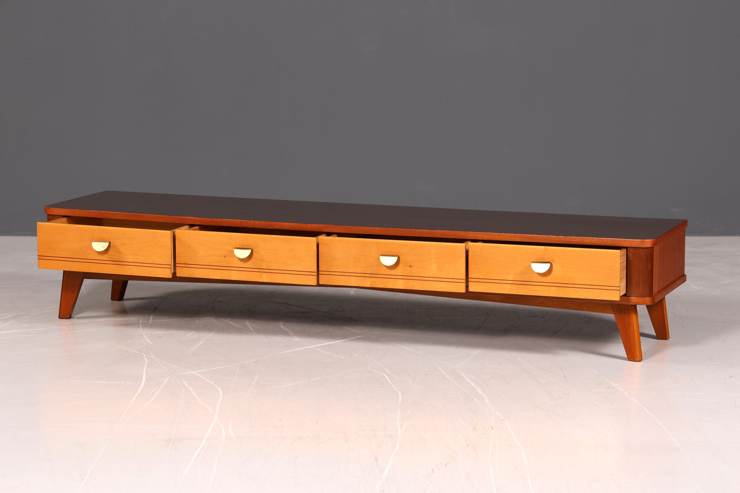 Mid Century Sideboard Vintage TV Kommode 60s Schrank Longboard Retro Lowboard