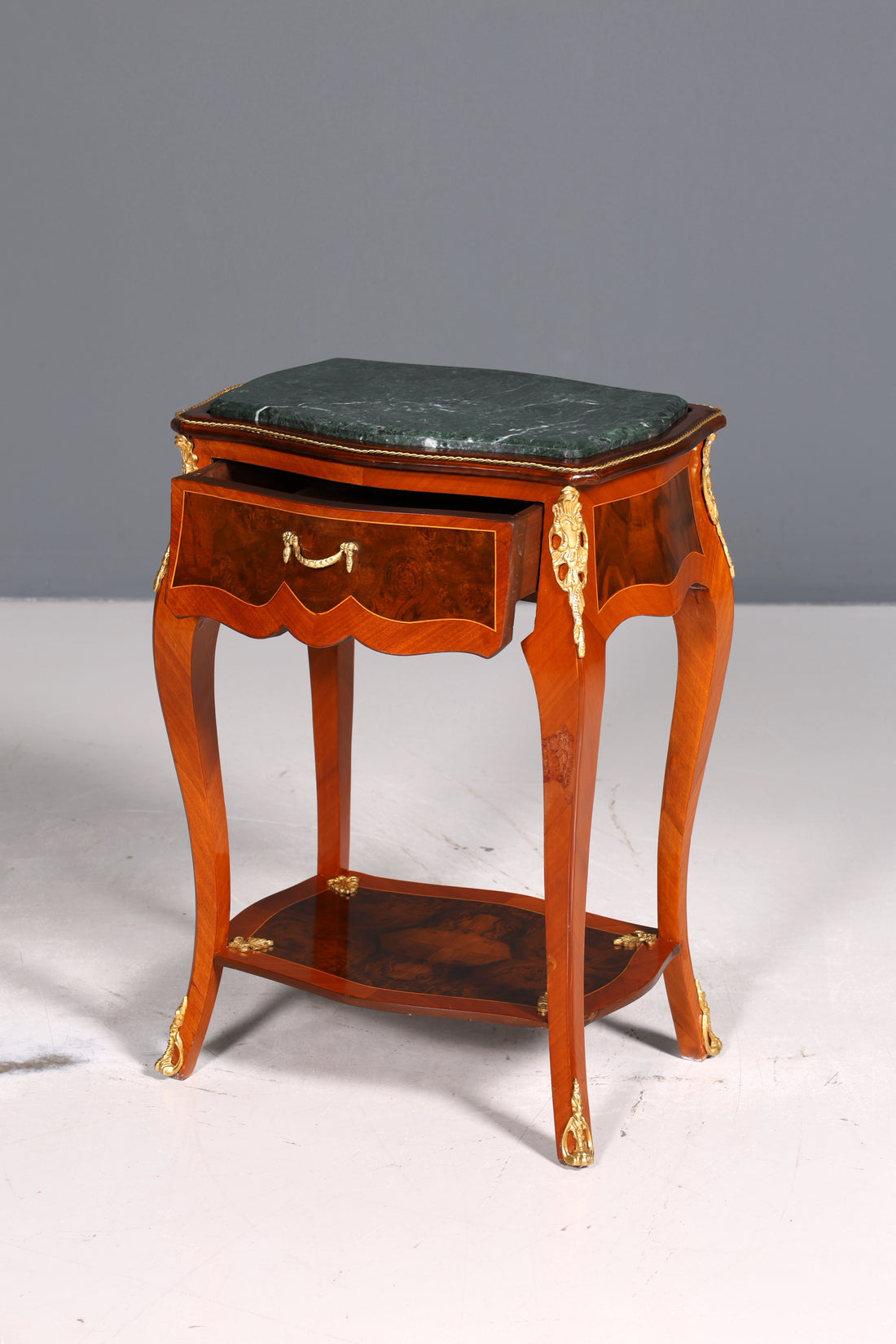 Traumhafter Louis XV Beistelltisch Barock Stil Ablagetisch Marmor Kommode Telefontisch