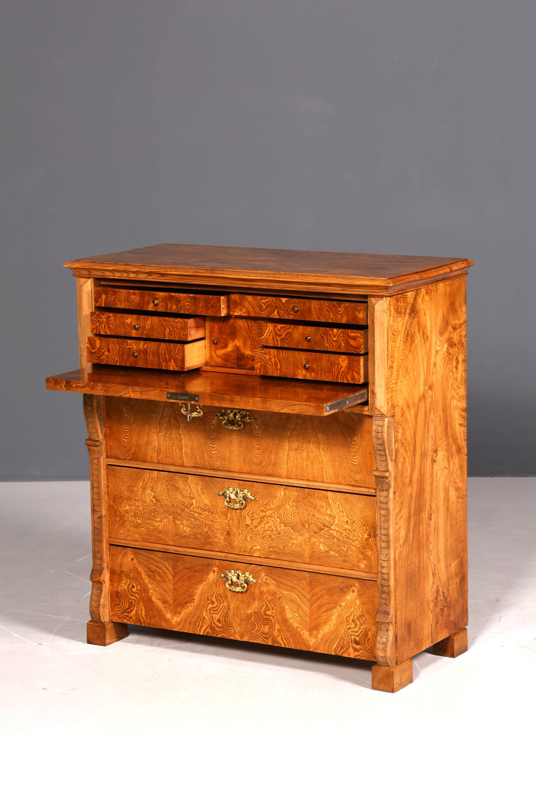 Stilvoller Gründerzeit Sekretär Kommode Jugendstil Schubladenkommode Antik Vertiko