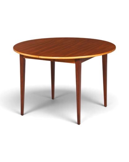 Hauptstadt Möblerei yuvarlak ahşap Mid Century vintage yemek masası, 60&