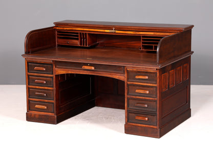 Wunderschöner Sekretär im Bauhaus Stil Rollladen Sekretär Art Deco Schreibtisch Office Table