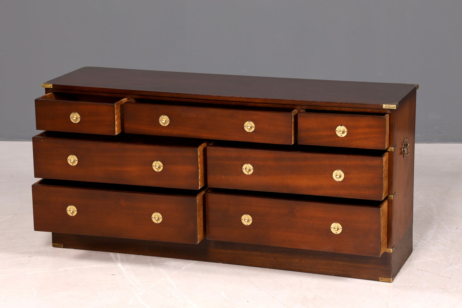 Traumhaftes Maritim Sideboard Englische Schiffs Kommode Englisch Antik Schrank Military Chest
