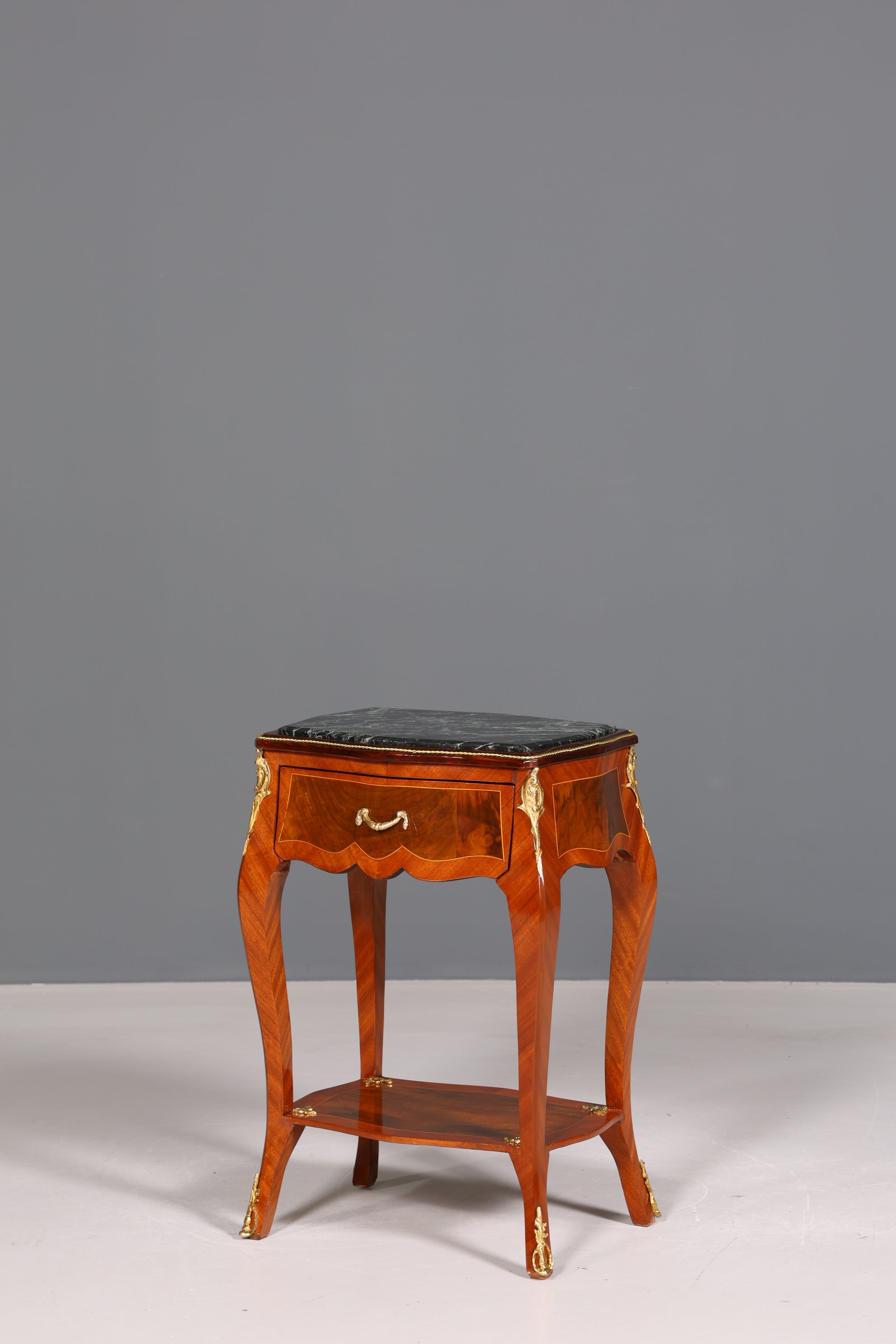 Traumhafter Louis XV Beistelltisch Barock Stil Ablagetisch Marmor Kommode Telefontisch