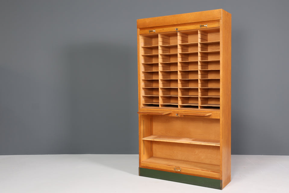 Mid Century Rollladenschrank Bauhaus Apothekerschrank Art Deco Büro Aktenschrank
