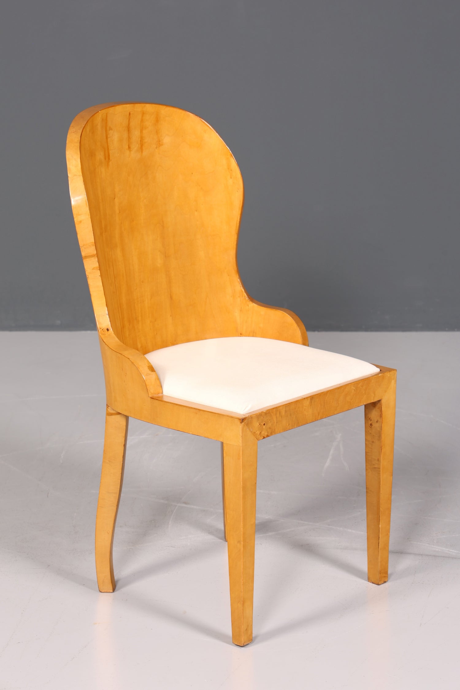 Stilvoller Art Deco Design Stuhl Biedermeier Stil Sekretär Stuhl Birke Esszimmer Stuhl 1 von 4