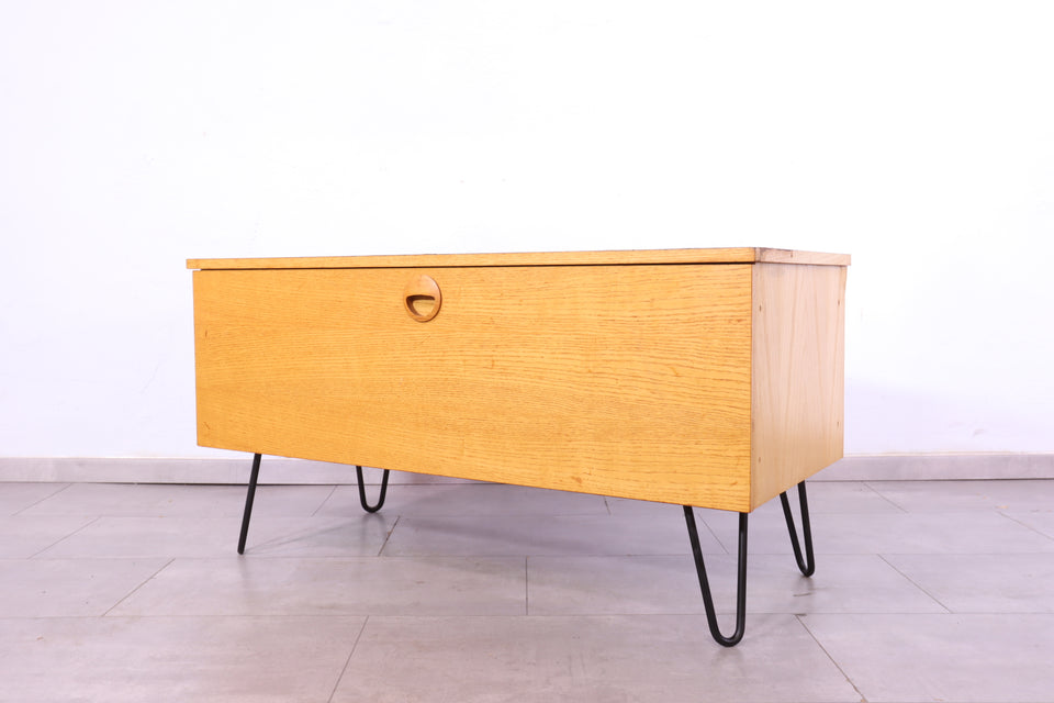 Original Hellerau Kommode Joachim Nebelung 430 Bauhaus Klappschrank Hairpin Legs