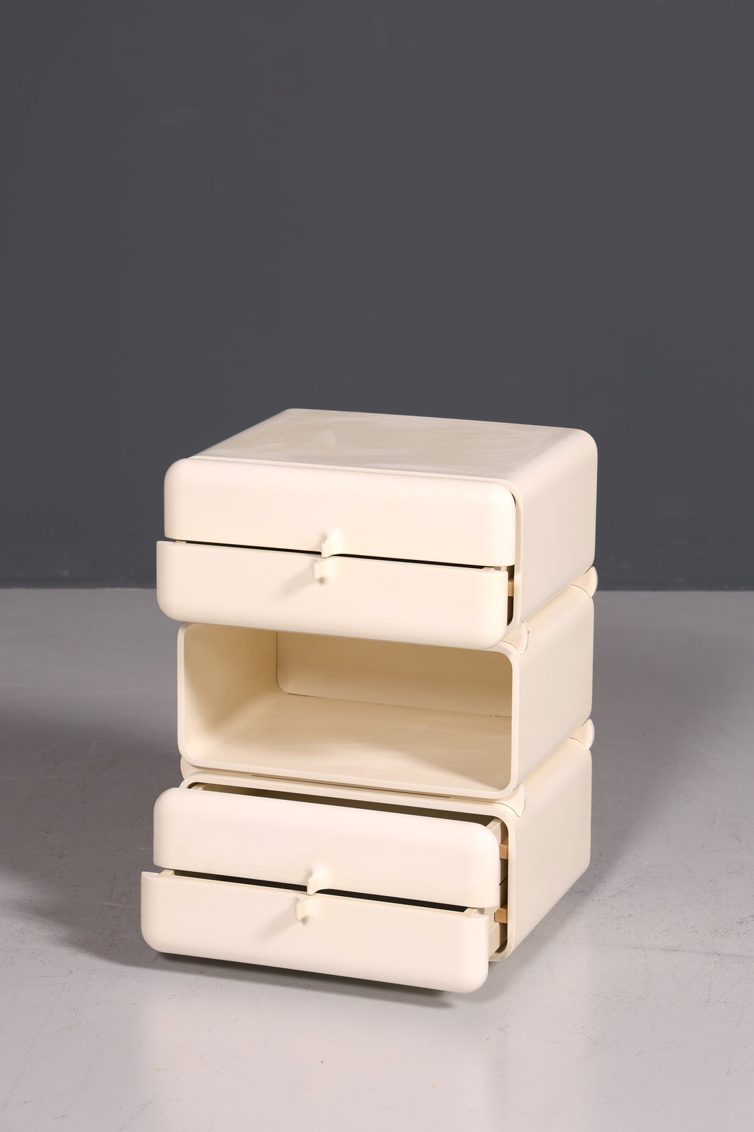 Seltene Mid Century Kommode Space Age Module Nachttisch Design Frankreich Vintage Schubladenkommode 5 von 5