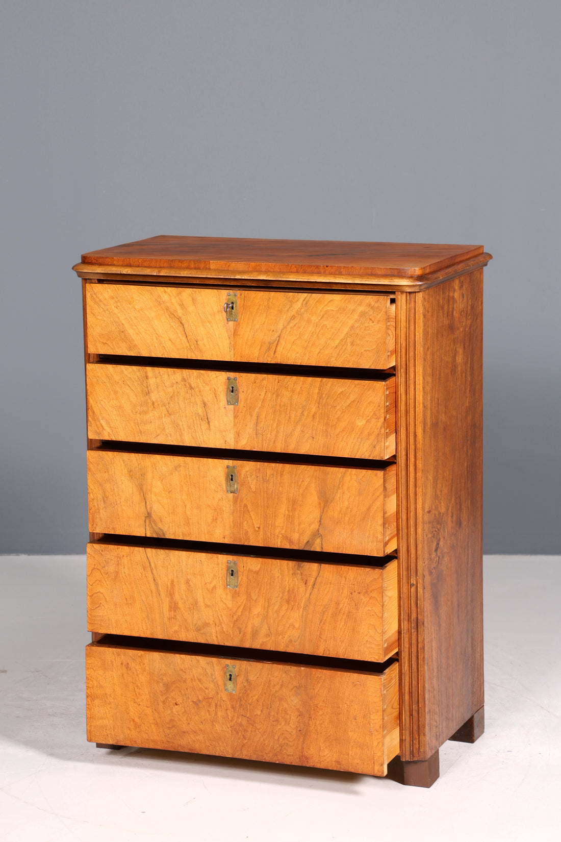 Stilvolle Biedermeier Kommode Louis Philippe Antik Vertiko Schubladen Kommode Wäschekommode
