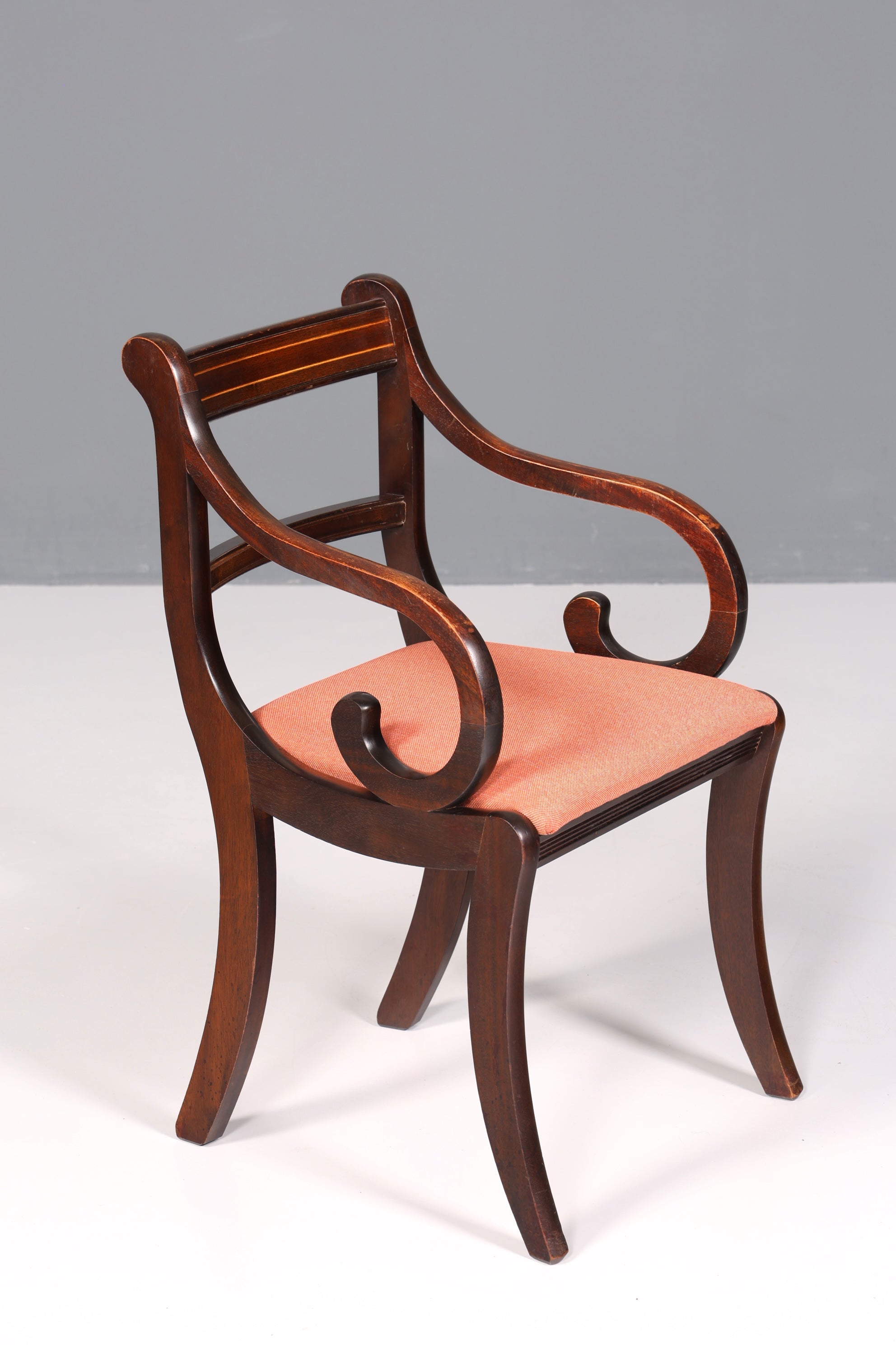 Wunderschöner Englischer Stuhl UK Armlehnstuhl Antik Stil Sekretär Stuhl Polsterstuhl 1 von 2