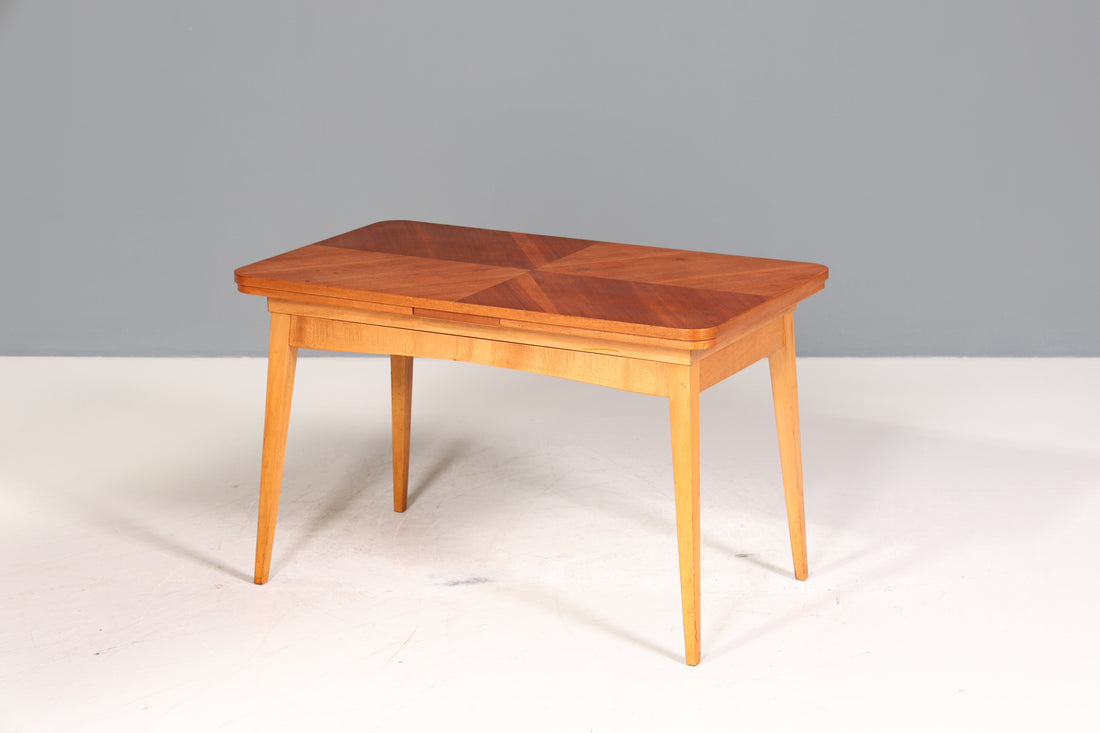 Wunderschöner Mid Century Tisch ausziehbar Retro Esstisch Vintage Küchentisch Höhenverstellbar