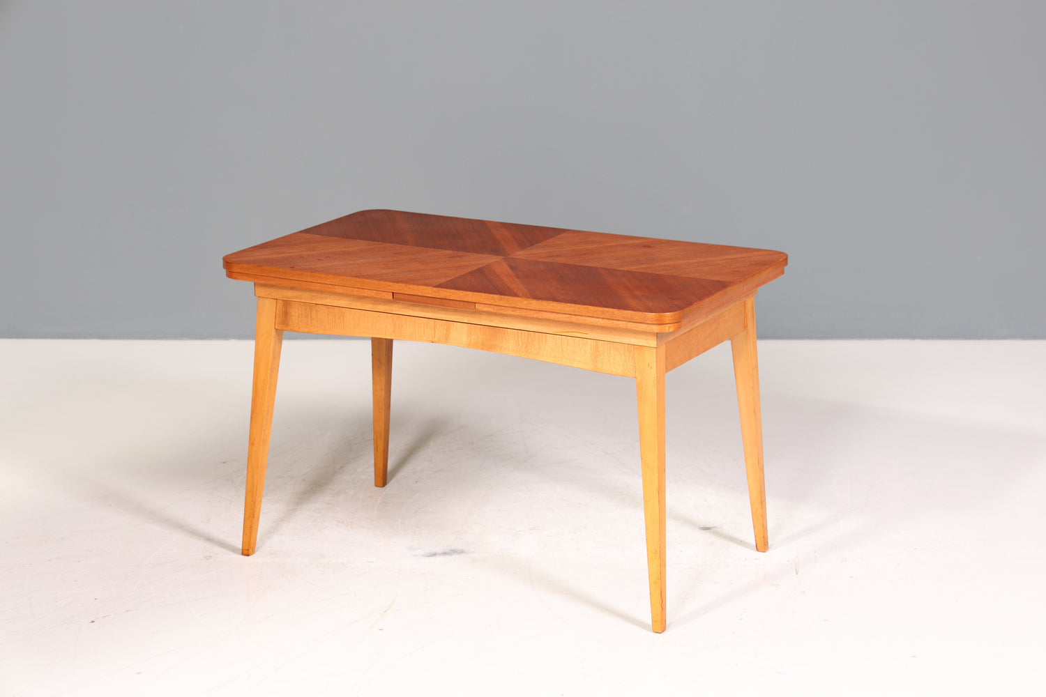 Wunderschöner Mid Century Tisch ausziehbar Retro Esstisch Vintage Küchentisch Höhenverstellbar