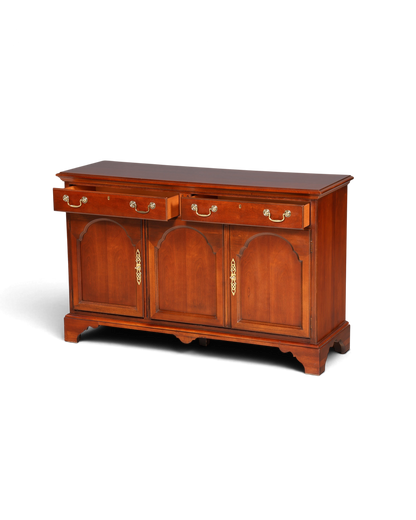 Hauptstadt Möblerei Drexel Heritage Sideboard aus Holz im Antik-Stil mit sieben Schubladen und Messingbeschlägen