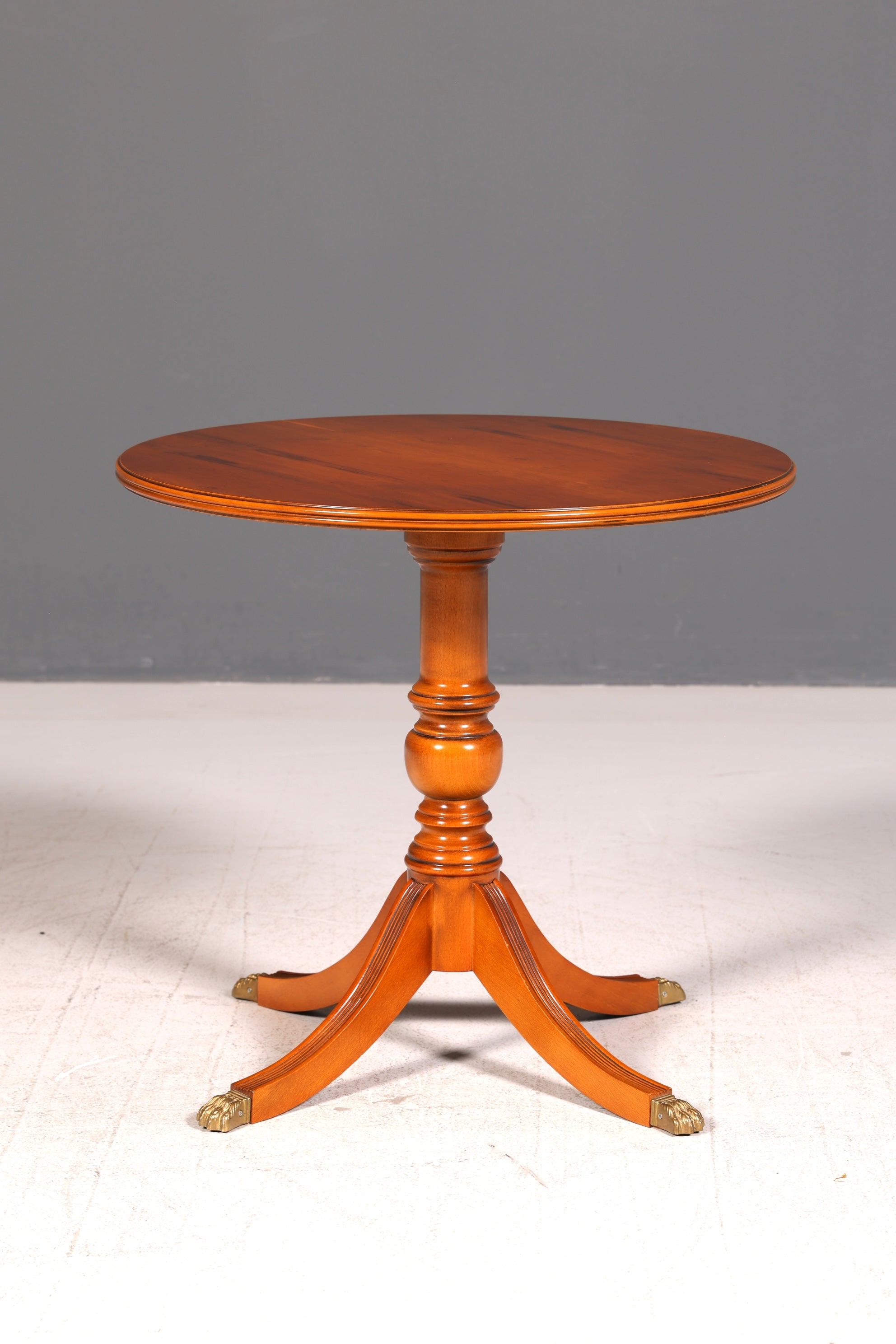 Traumhafter Englischer Beistelltisch Ablagetisch 60s Regency Maritim Echt Holz Rund Vintage Tisch