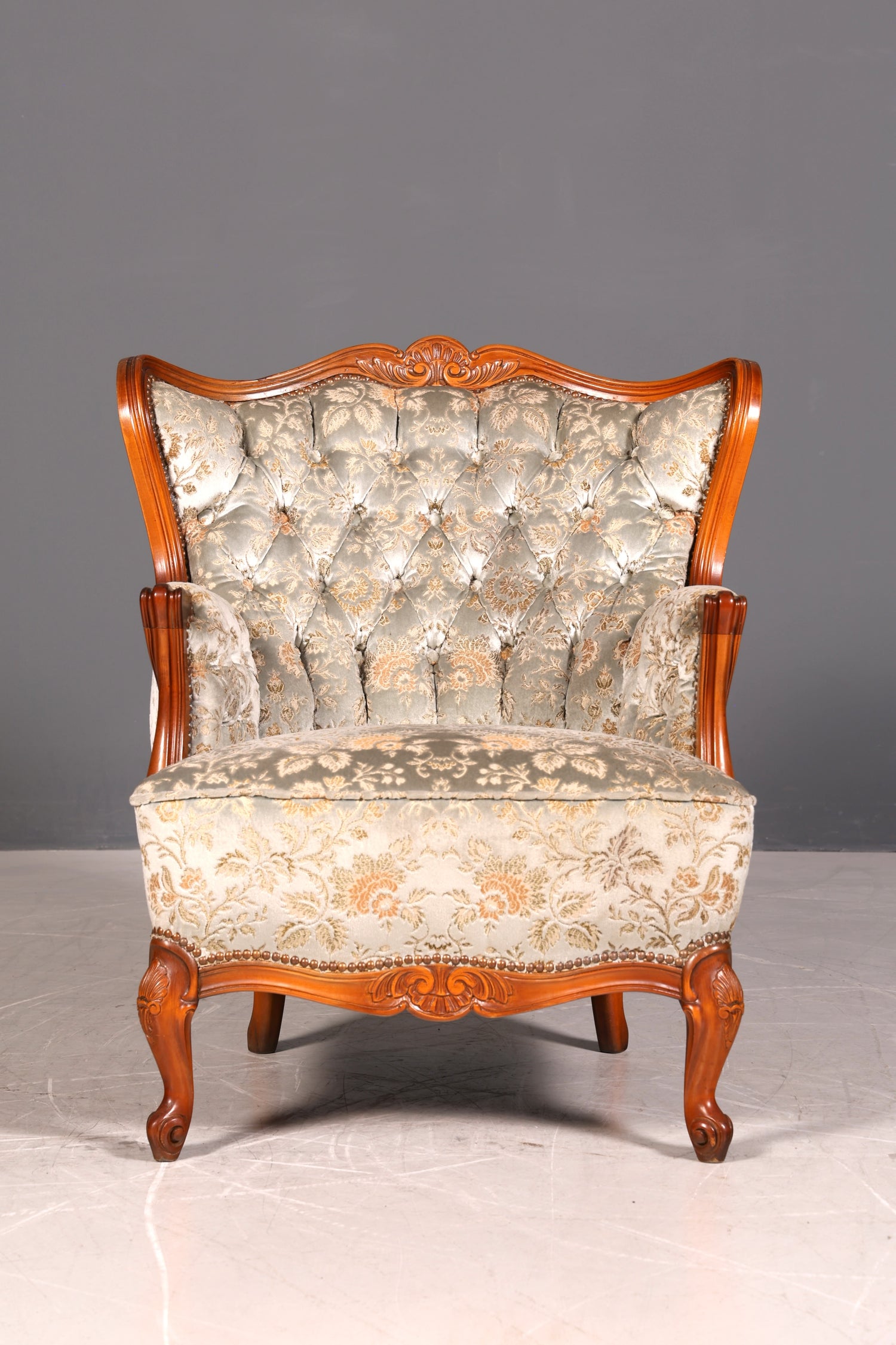 Wunderschöner Chippendale Sessel Antik Barock Stil Chesterfield Armlehnsessel 2 von 2