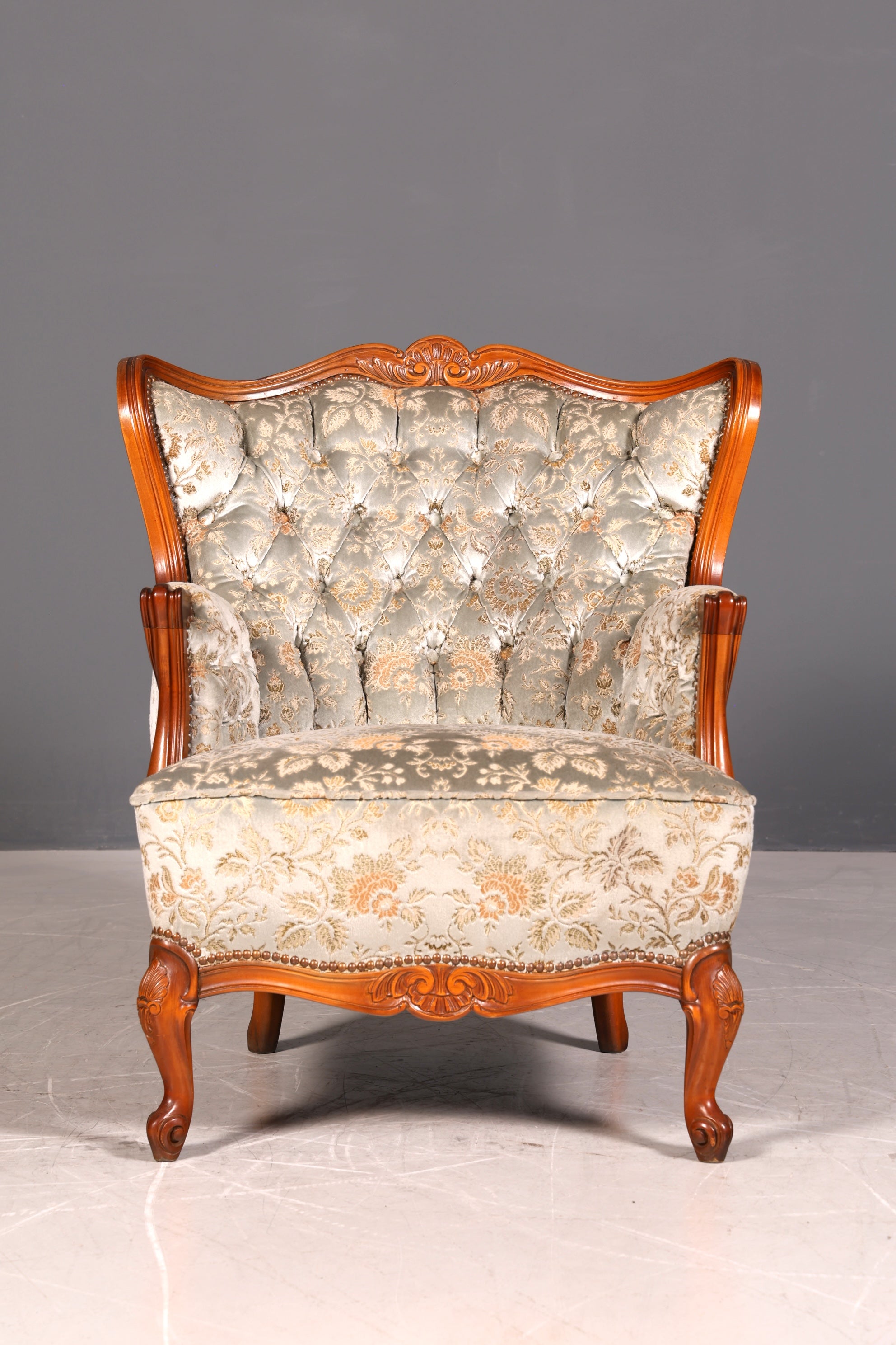 Wunderschöner Chippendale Sessel Antik Barock Stil Chesterfield Armlehnsessel 2 von 2