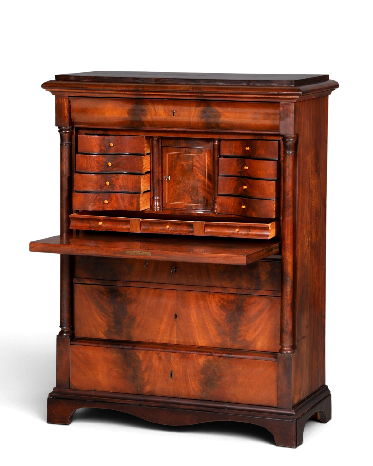 Wunderschöner Biedermeier Sekretär Gründerzeit Vertiko Antik Kommode Schreibkommode